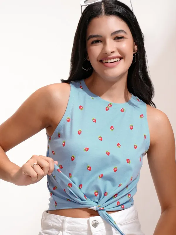 Printed Fitted Top