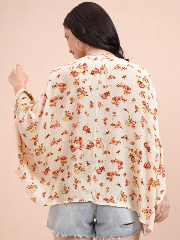 Tokyo Talkies Women Off White Printed Kaftan Top