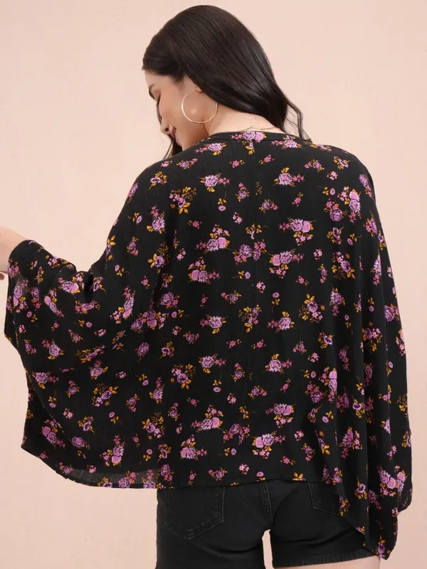 Tokyo Talkies Women Black Printed Kaftan Top