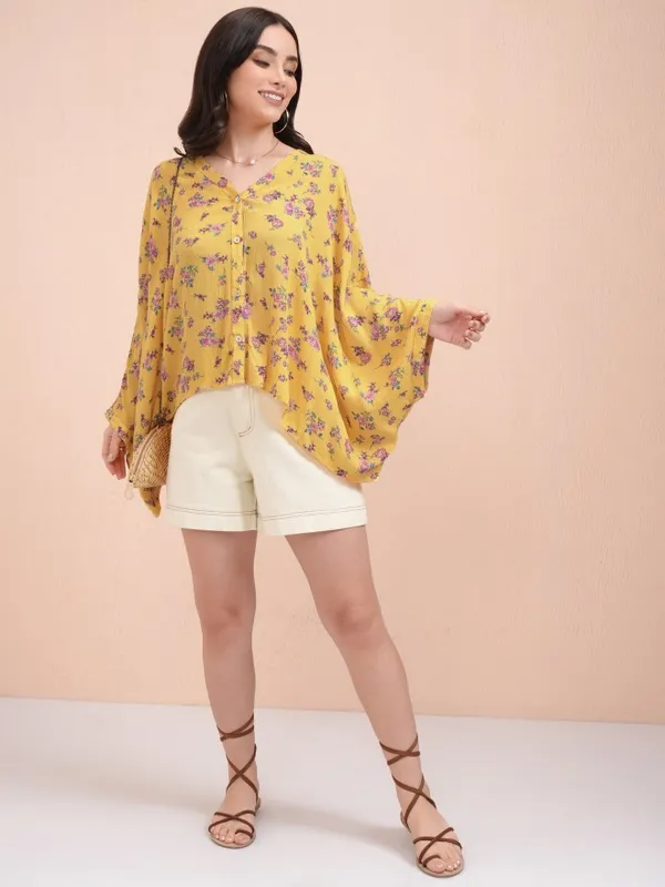 Printed Kaftan Top