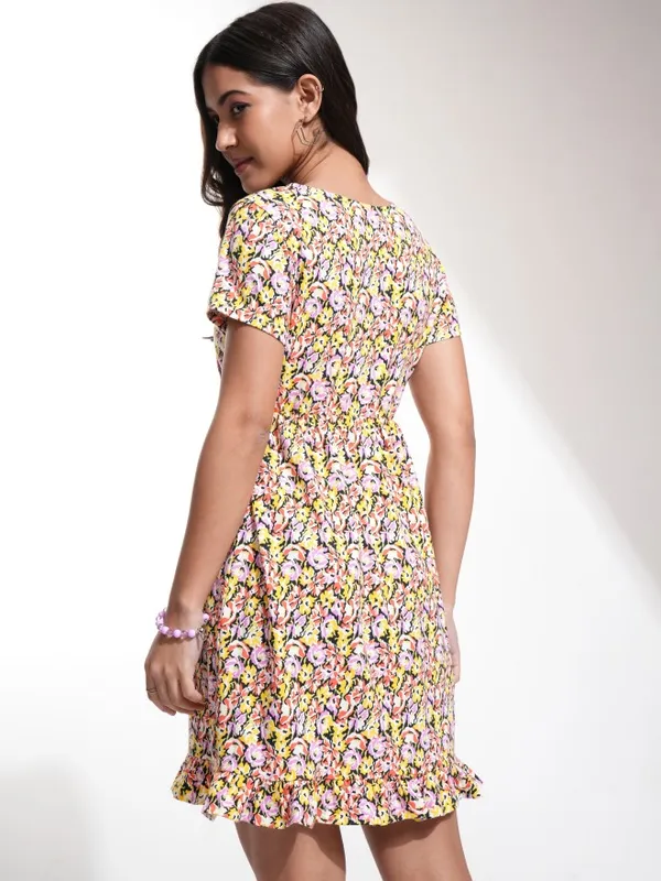 Printed A-Line Dress