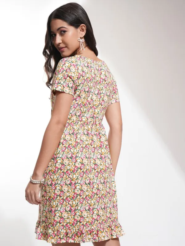 Tokyo Talkies Women Multi Printed Fit And Flare Dress