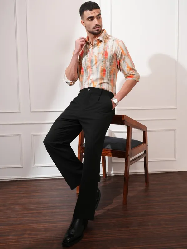 Locomotive Men Multi Printed Slim Fit Casual Shirt