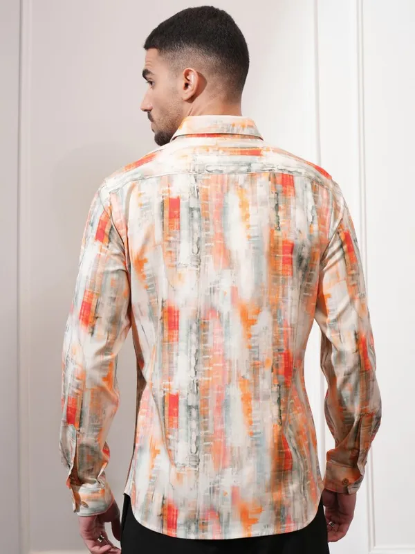 Locomotive Men Multi Printed Slim Fit Casual Shirt