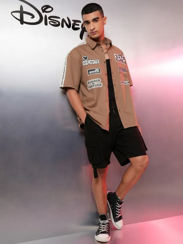 Mickey Mouse Men Oversized Fit Casual Shirt