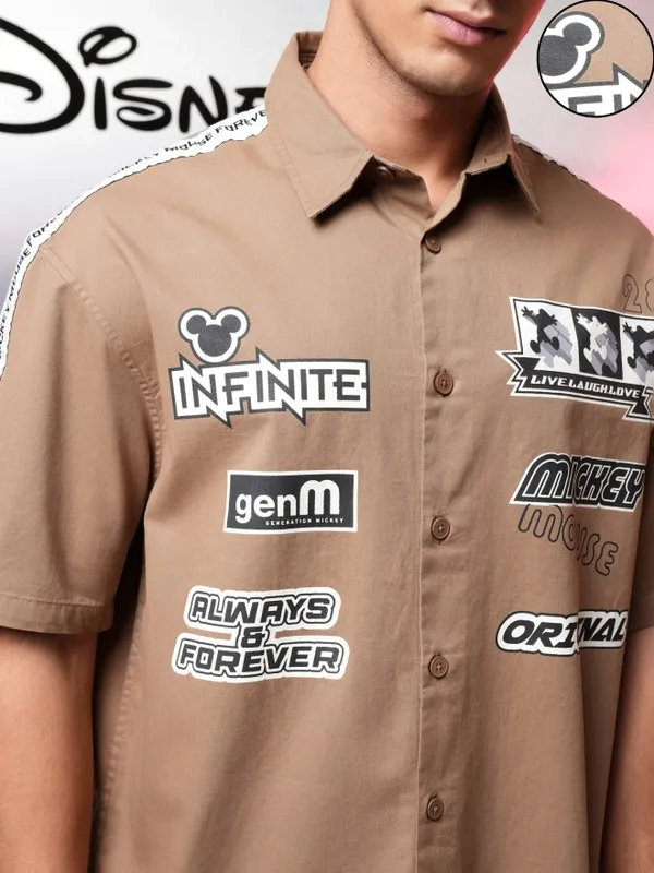 Mickey Mouse Men Oversized Fit Casual Shirt