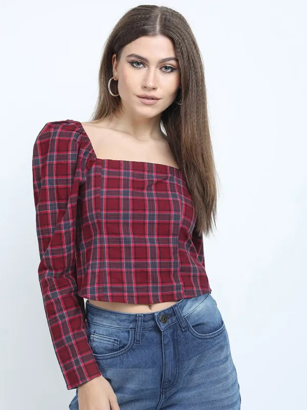 Checked Regular Top