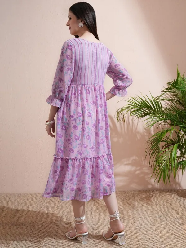 Solid A-Line Dress