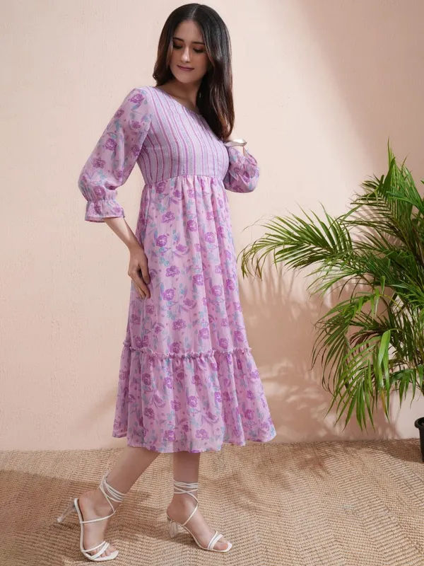 Solid A-Line Dress