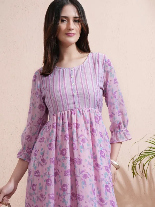 Solid A-Line Dress