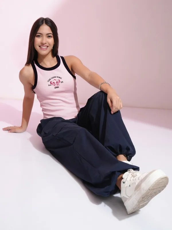 Lion King Embroidered Fitted Top