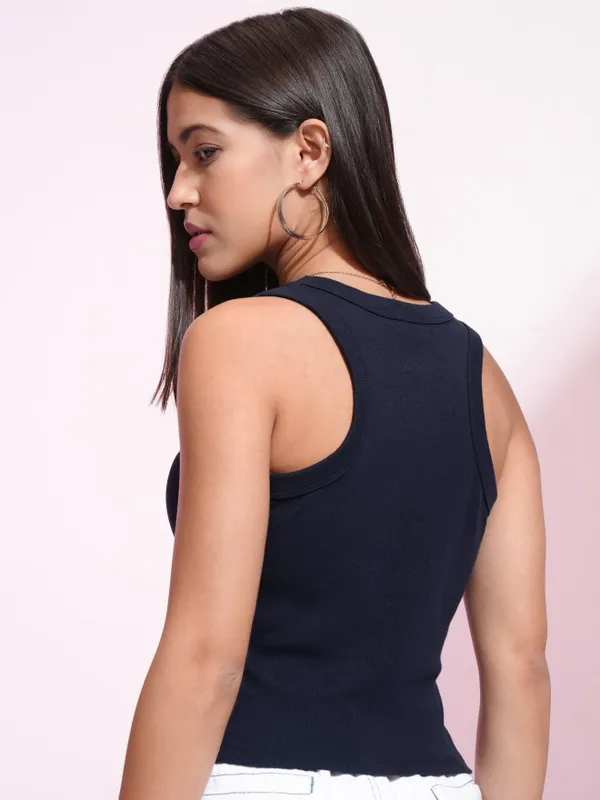 Mickey Mouse Embroidered Fitted Top