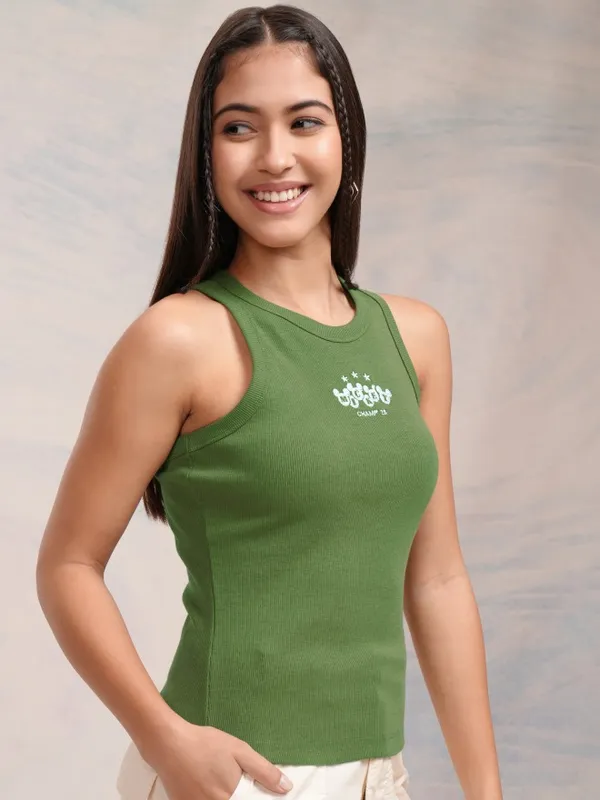 Mickey Mouse Embroidered Tank Top