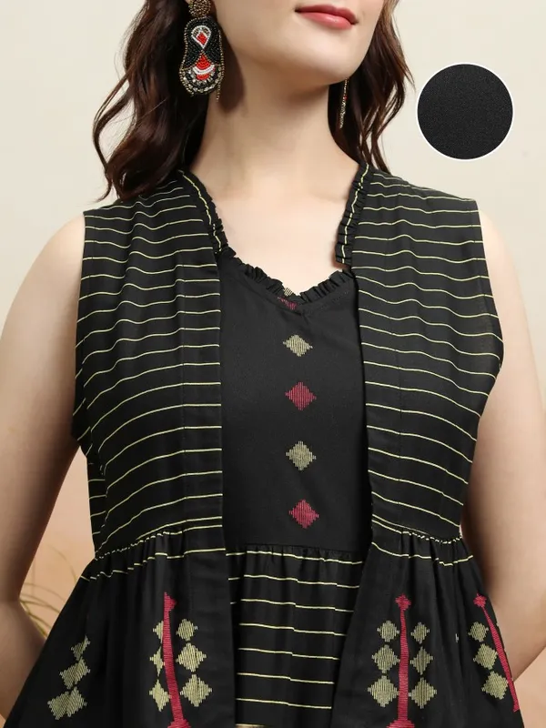 Printed Fit and Flare Dress