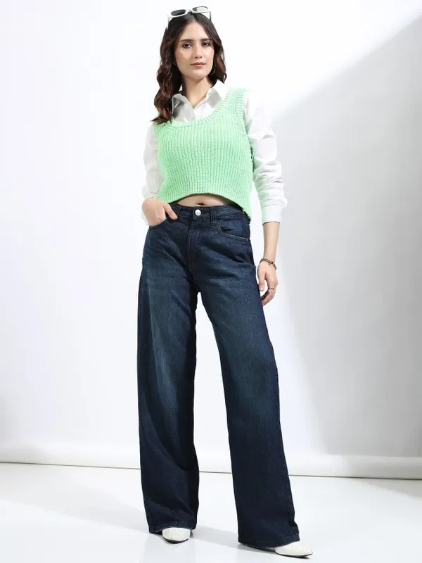 Tokyo Talkies Women Blue Straight Fit Stretchable Jeans