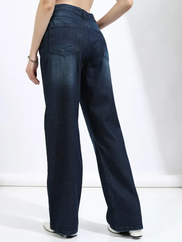 Tokyo Talkies Women Blue Straight Fit Stretchable Jeans