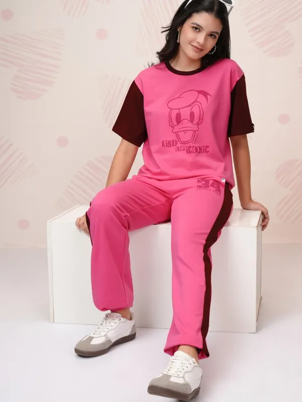 Donald Duck Women T-Shirt With Trousers Co-Ords