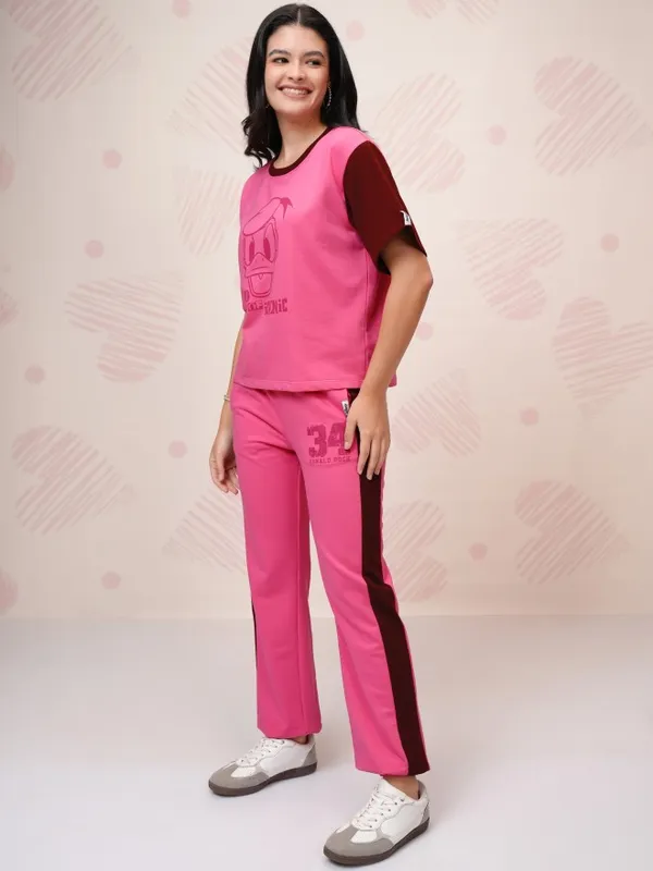 Donald Duck Women T-Shirt With Trousers Co-Ords