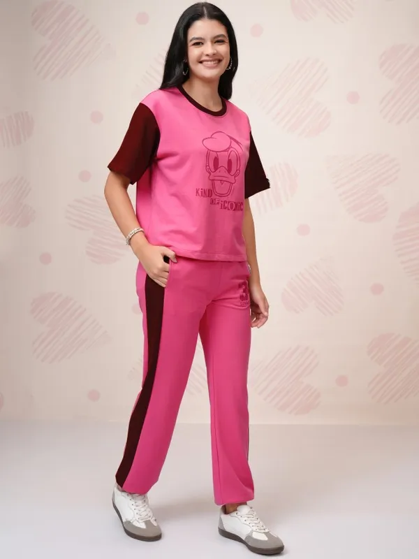 Donald Duck Women T-Shirt With Trousers Co-Ords
