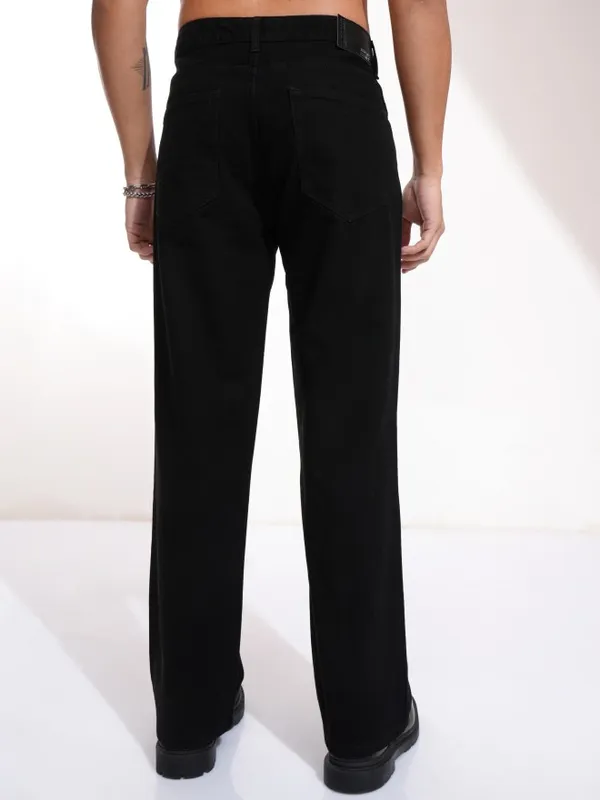 Highlander Men Black Straight Fit Jeans