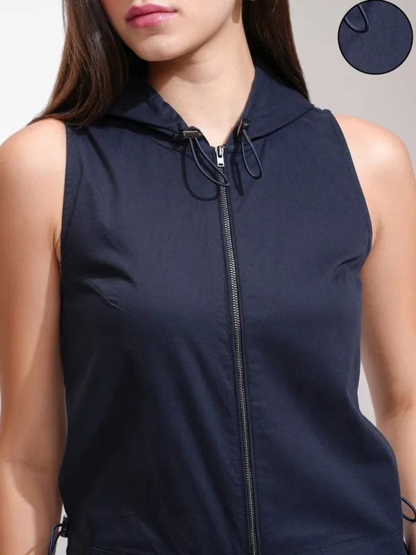 Tokyo Talkies Women Navy Blue Solid Jumpsuit