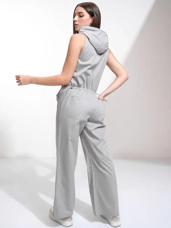 Tokyo Talkies Women Grey Solid Jumpsuit