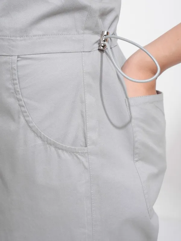 Tokyo Talkies Women Grey Solid Jumpsuit