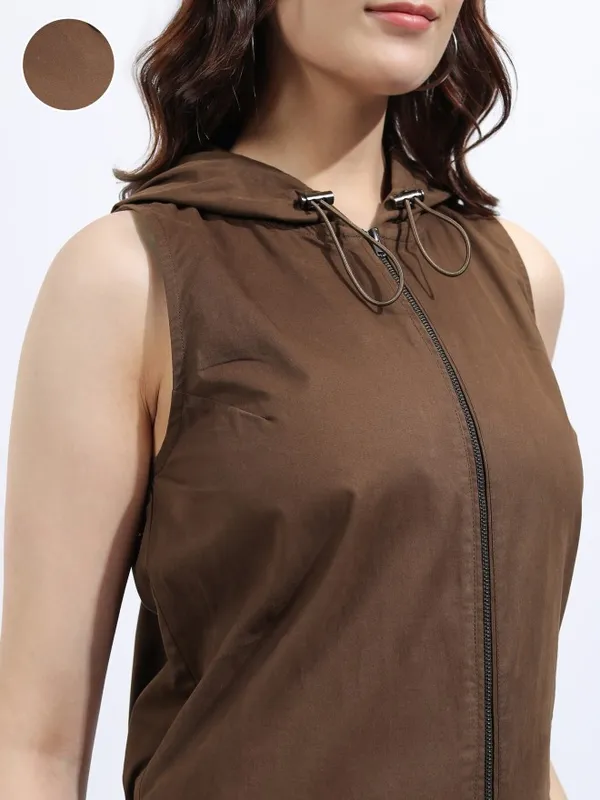 Tokyo Talkies Women Brown Solid Jumpsuit