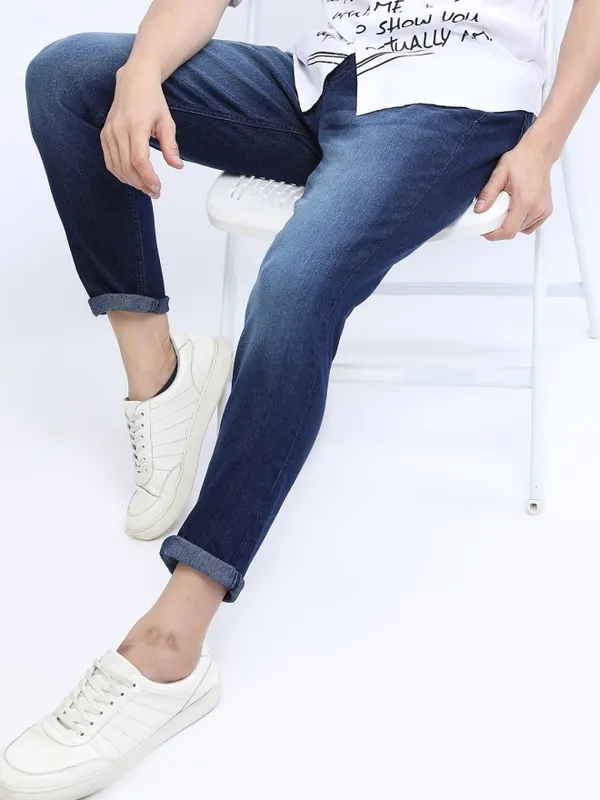Highlander Men Blue Tapered Fit Stretchable Jeans