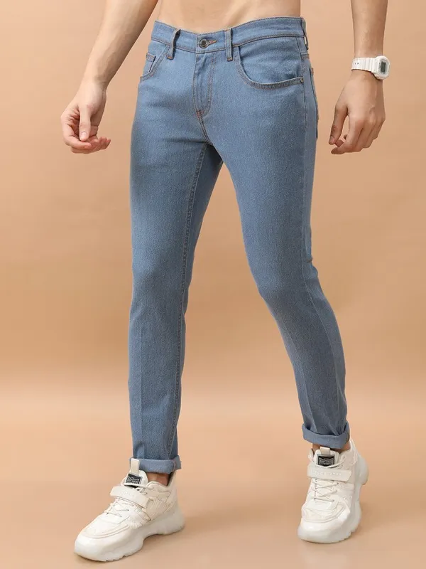 Highlander Men Blue Straight Fit Stretchable Jeans