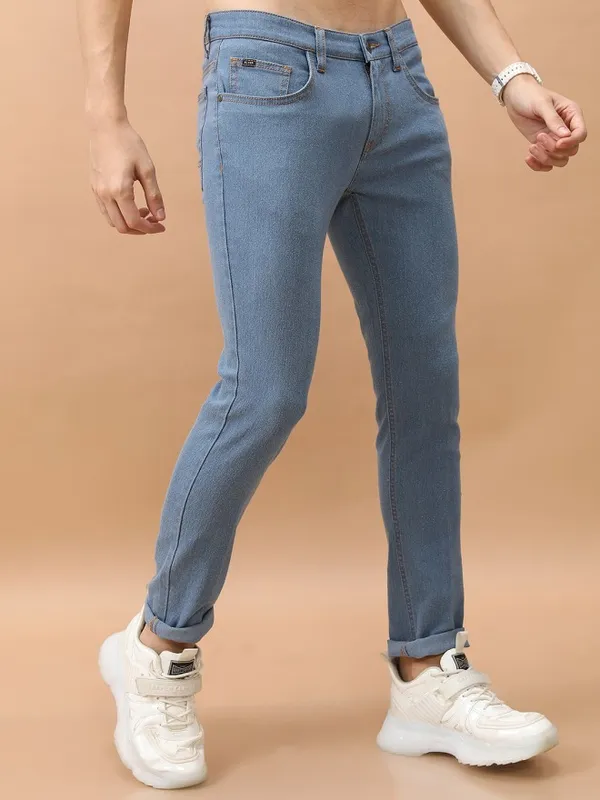 Highlander Men Blue Straight Fit Stretchable Jeans