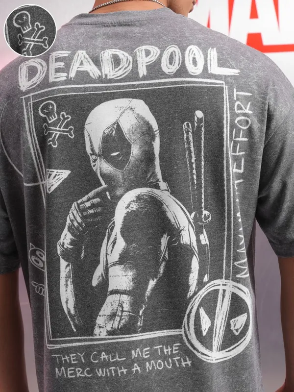 Deadpool Men Printed Oversized Fit T-Shirt