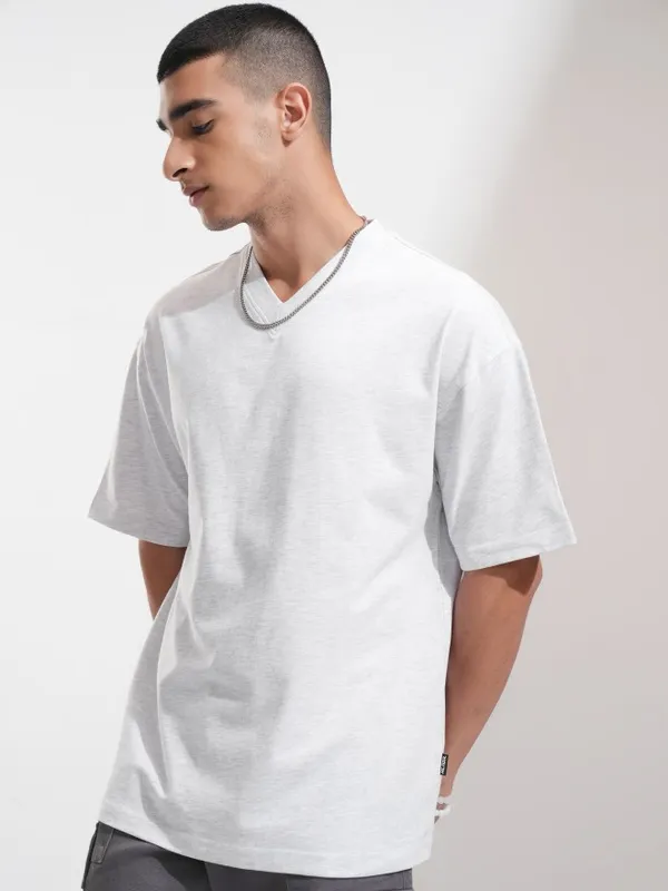 Men Solid Oversized Fit T-Shirt