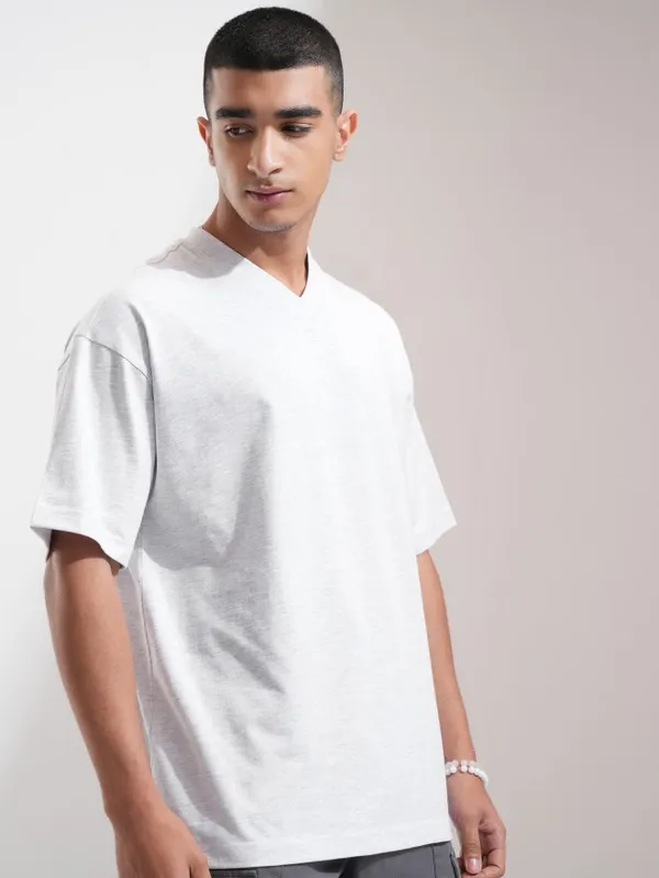 Men Solid Oversized Fit T-Shirt