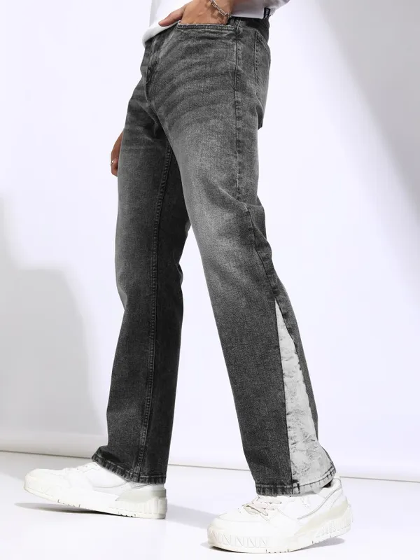 Highlander Men Grey Bootcut Stretchable Jeans