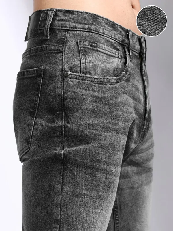 Highlander Men Grey Bootcut Stretchable Jeans