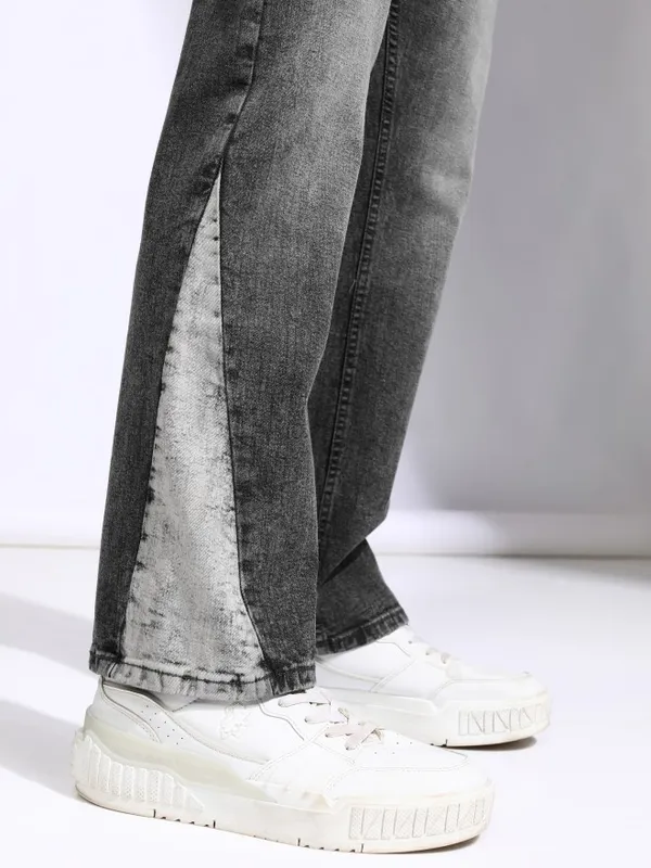 Highlander Men Grey Bootcut Stretchable Jeans