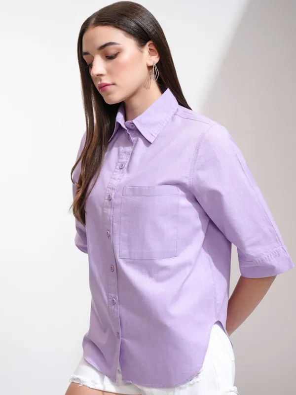 Women Solid Casual Shirt