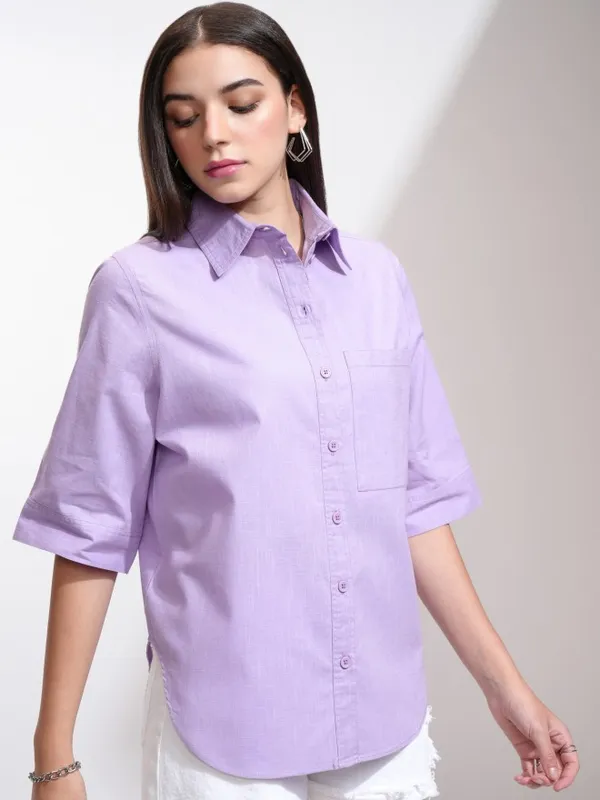 Women Solid Casual Shirt