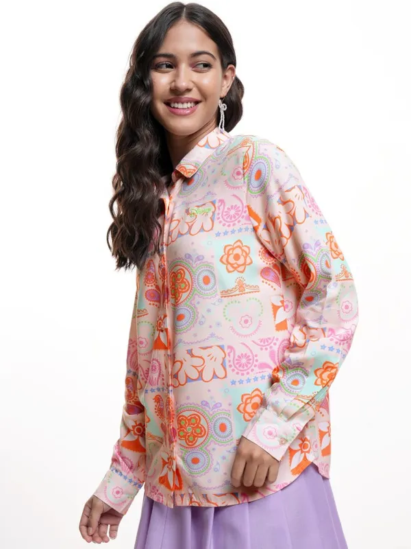 Mickey Mouse Women Printed Casual Shirt