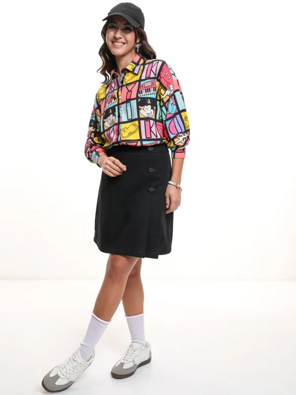 Disney By Tokyo Talkies Women Multi Mickey Mouse Printed Casual Shirt