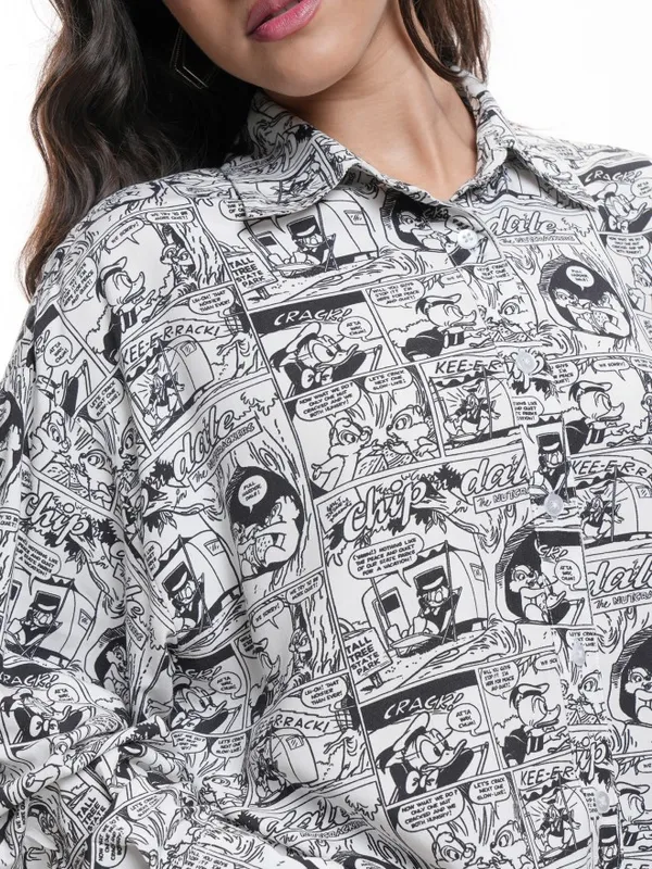 Donald Duck Women Printed Casual Shirt