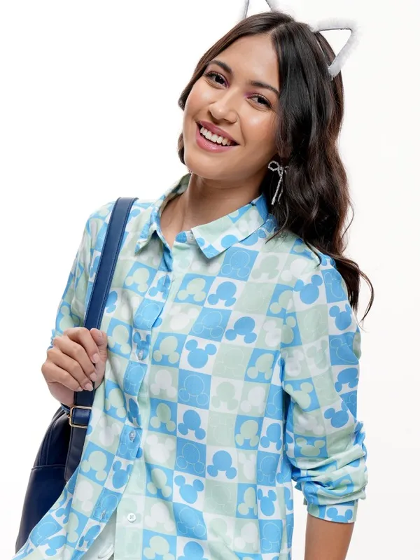 Mickey Mouse Women Printed Casual Shirt