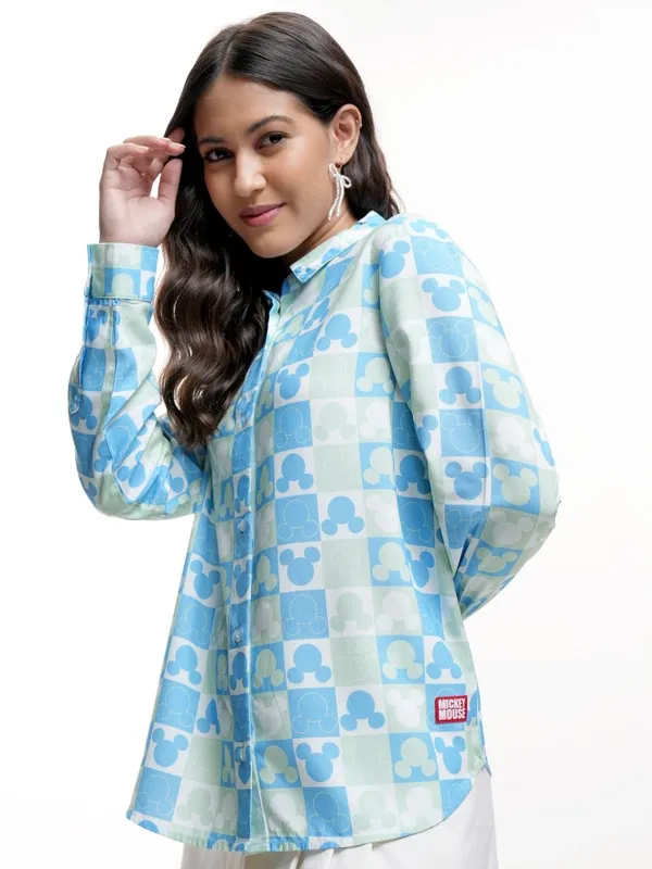 Mickey Mouse Women Printed Casual Shirt