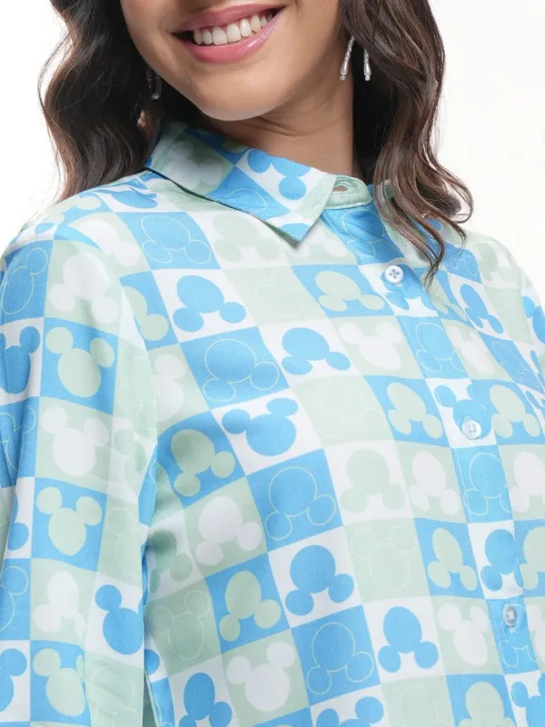 Mickey Mouse Women Printed Casual Shirt