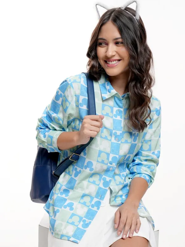 Mickey Mouse Women Printed Casual Shirt