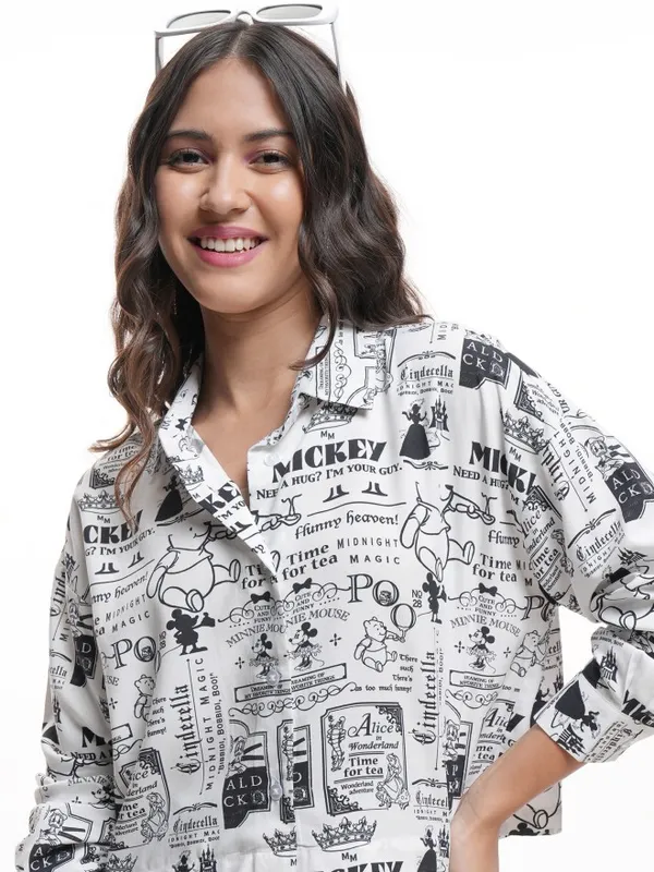 Disney Princess Women Printed Casual Shirt