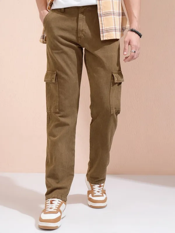 Highlander Men Khaki Straight Fit  Jeans