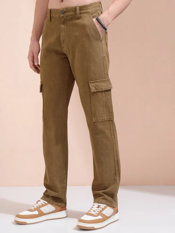 Highlander Men Khaki Straight Fit  Jeans