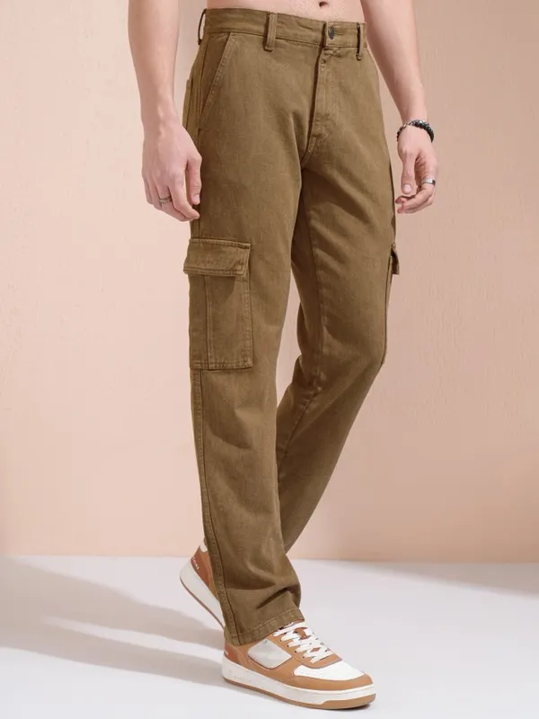 Highlander Men Khaki Straight Fit  Jeans